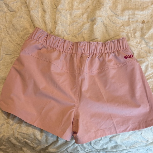 Women's Pink Stio Athletic Shorts - Picture 3 of 3